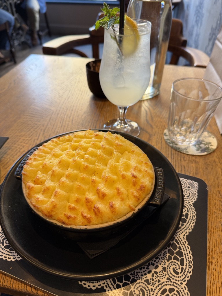 Fish pie at The Scran and Scrallie in Stockbridge, Edinburgh.